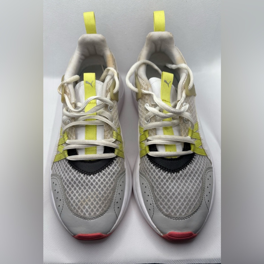 Puma Womens Sneakers - White, Yellow, and Gray